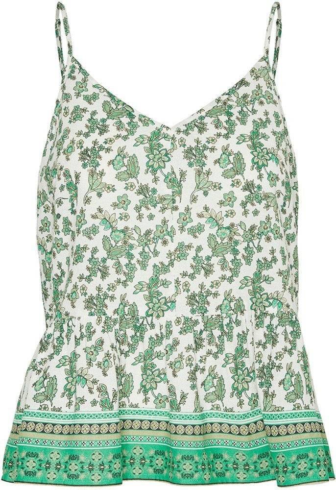 VERO MODA TOP VERO MODA VMMILAN FLORAL 10281759 ΛΕΥΚΟ/ΠΡΑΣΙΝΟ
