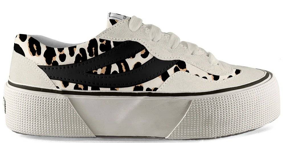 SUPERGA ΠΑΠΟΥΤΣΙ SUPERGA 3041 LIGHT LEOPARD PRINT S2122ZW-AGG ΛΕΥΚΟ