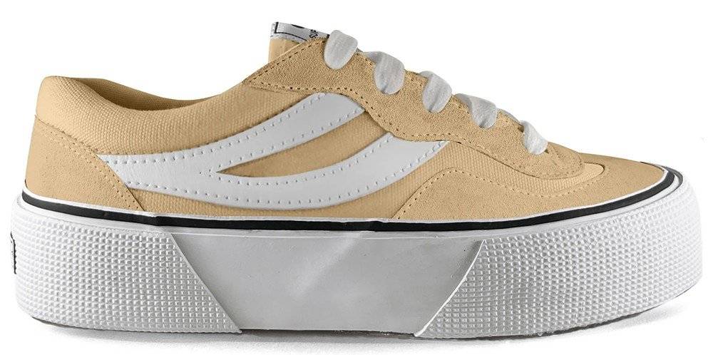SUPERGA ΠΑΠΟΥΤΣΙ SUPERGA 3041 REVOLLEY COLORBLOCK PLATFORM S1151MW-A6P ΑΝΟΙΧΤΟ ΚΙΤΡΙΝΟ