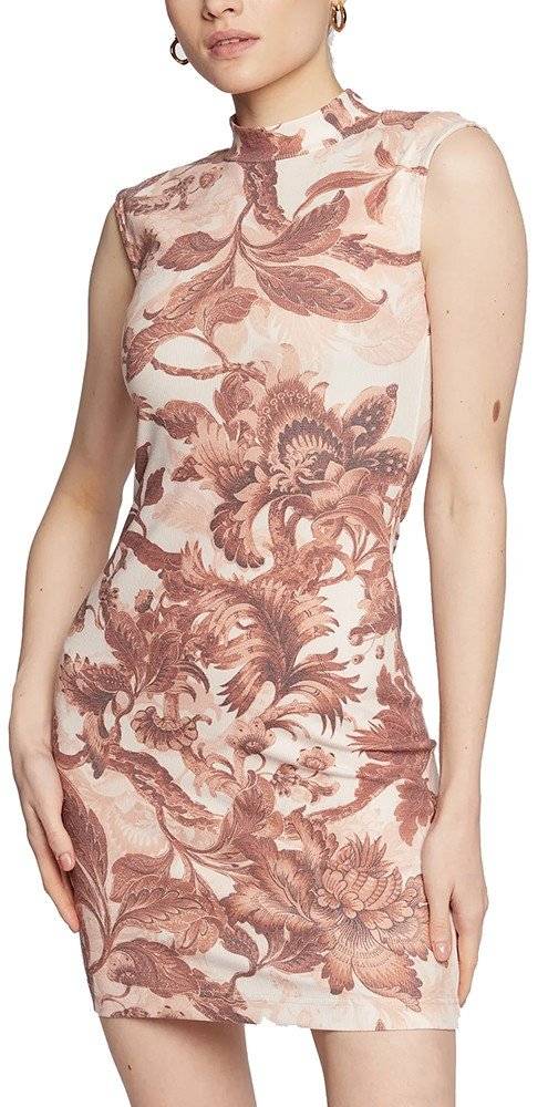 ΦΟΡΕΜΑ GUESS ELVIRA W3RK64KBKW0 FLORAL ΚΑΦΕ/ΠΟΡΤΟΚΑΛΙ