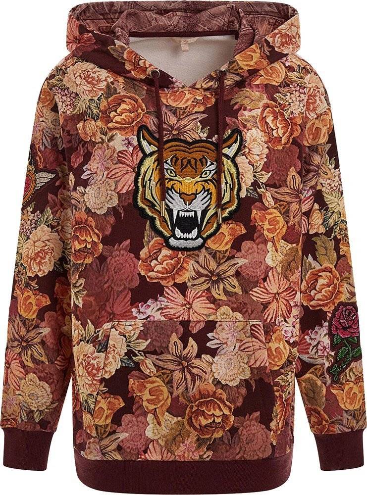 GUESS HOODIE GUESS TIGER PRINT MIX W3RQ00K9R31 ΠΟΛΥΧΡΩΜΟ