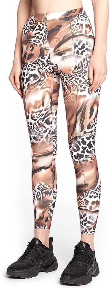 GUESS ΚΟΛΑΝ GUESS ADRIANNA ANIMALIER 4/4 V3RB22KBIL2 LEOPARD PRINT ΚΑΦΕ
