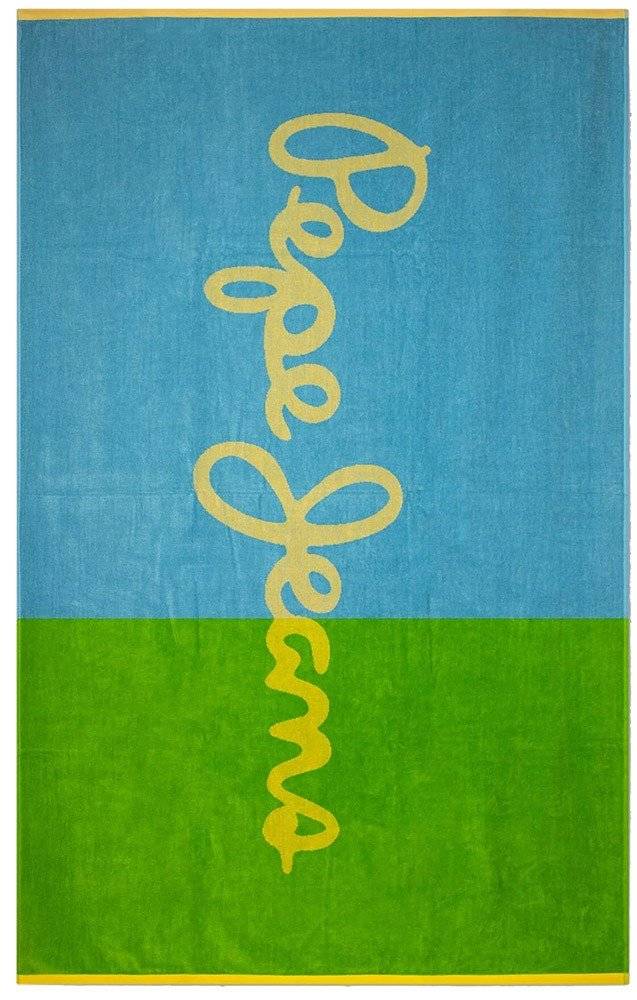 ΠΕΤΣΕΤΑ ΘΑΛΑΣΣΗΣ PEPE JEANS TOWEY LOGO PRINT PMH10028 ΜΠΕ/ΠΡΑΣΙΝΟ