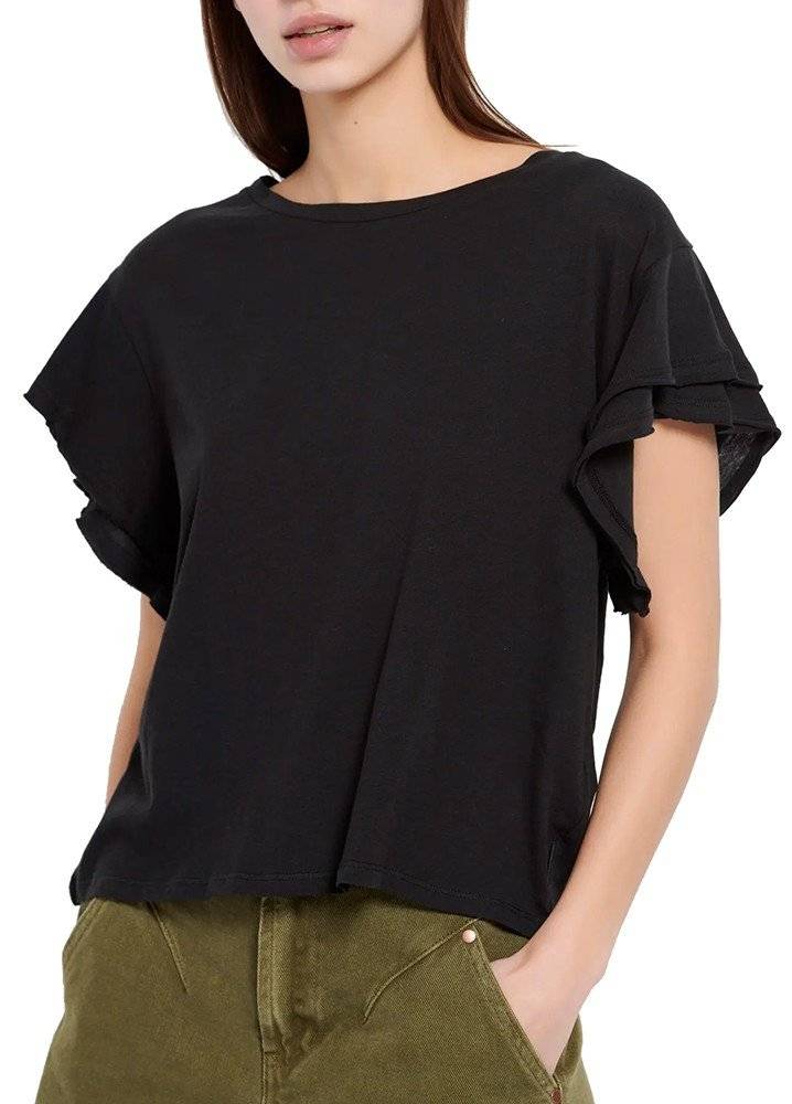 FUNKY BUDDHA T-SHIRT FUNKY BUDDHA FBL007-103-04 ΜΑΥΡΟ