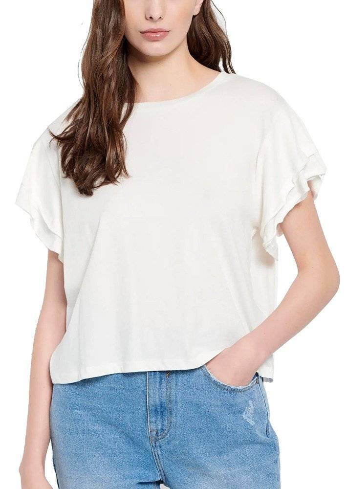 FUNKY BUDDHA T-SHIRT FUNKY BUDDHA FBL007-103-04 ΕΚΡΟΥ