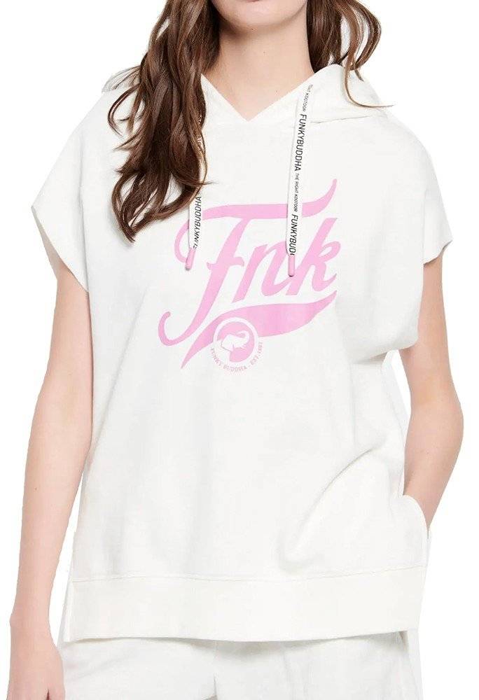 T-SHIRT FUNKY BUDDHA FBL007-103-06 ΛΕΥΚΟ