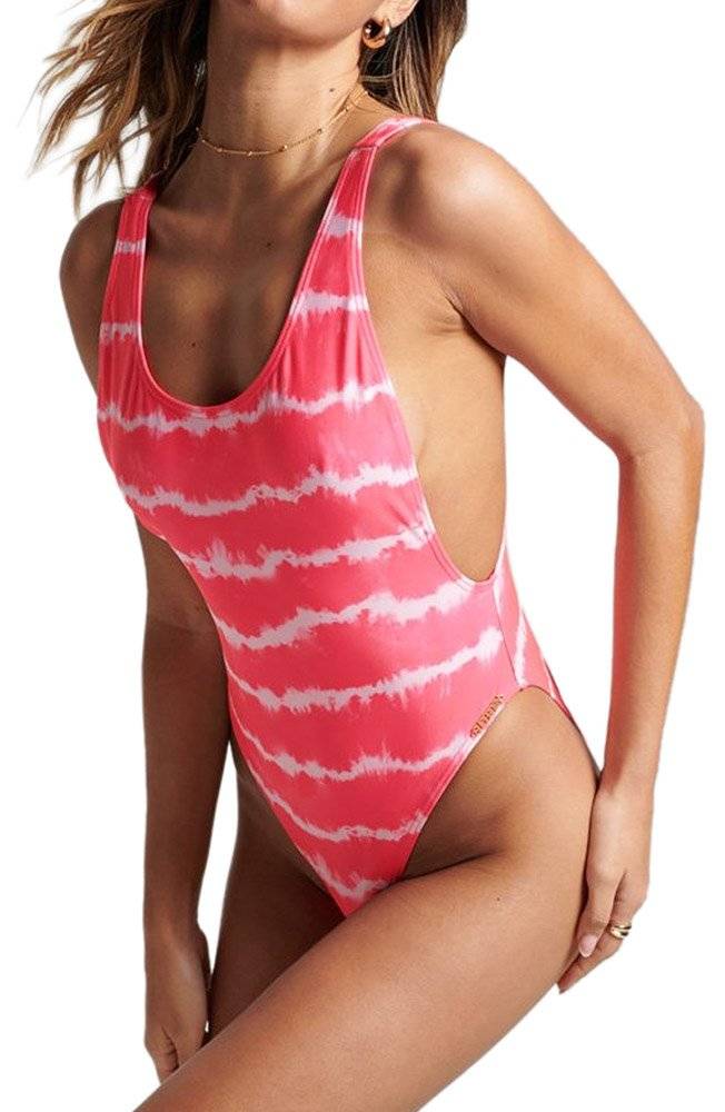 SUPERDRY ΟΛΟΣΩΜΟ ΜΑΓΙΟ SUPERDRY SDCD CODE TIE DYE W3010370A 8QH ΡΟΖ