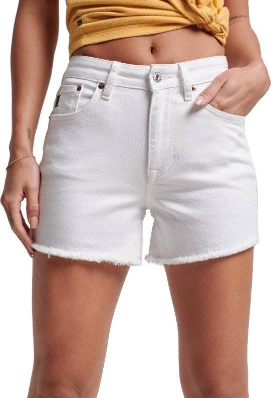 SUPERDRY ΣΟΡΤΣ SUPERDRY VINTAGE MID RISE SLIM W7110400A ΛΕΥΚΟ