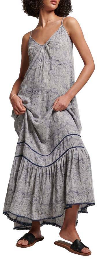 SUPERDRY ΦΟΡΕΜΑ SUPERDRY OVIN VINTAGE LONG BEACH CAMI W8011294A ΜΠΛΕ