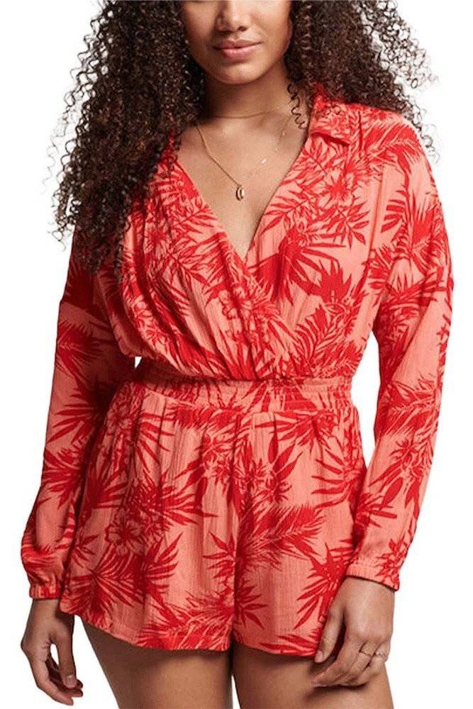 ΟΛΟΣΩΜΟ ΣΟΡΤΣ SUPERDRY VINTAGE BEACH W8011305A FLORAL ΚΟΡΑΛΙ