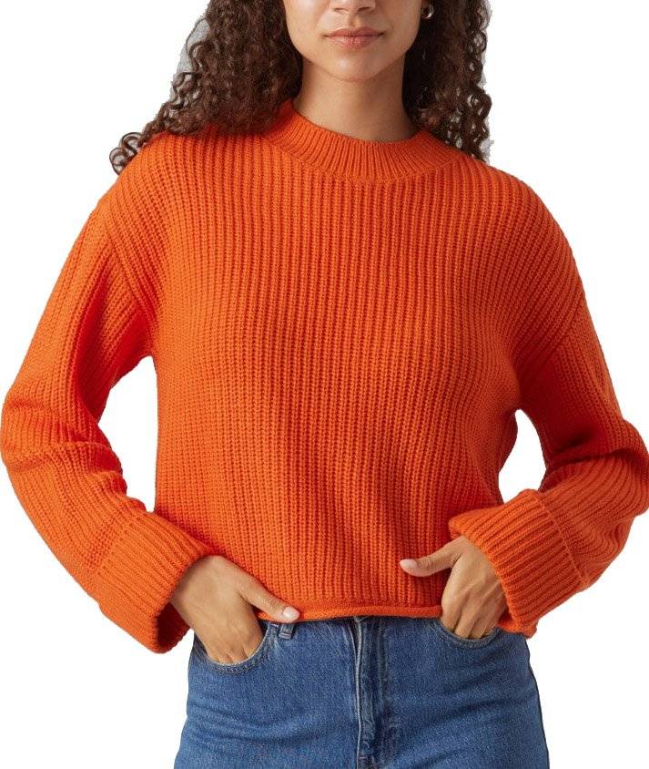 VERO MODA ΠΟΥΛΟΒΕΡ VERO MODA VMSAYLA FOLD 10290615 ΠΟΡΤΟΚΑΛΙ