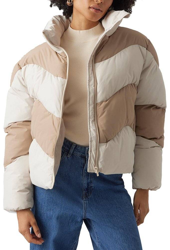 VERO MODA ΜΠΟΥΦΑΝ VERO MODA VMWAVE SHORT CONTRAST 10290472 ΕΚΡΟΥ/ΜΠΕΖ