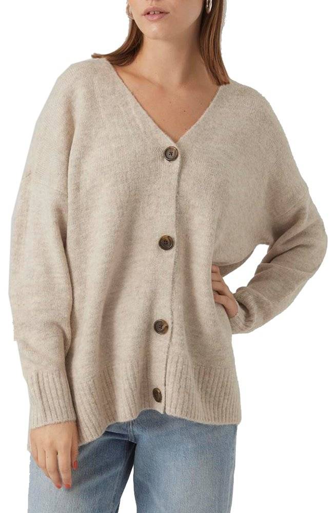 VERO MODA ΖΑΚΕΤΑ VERO MODA VMLEFILE OVERSIZE BOXY 10291670 ΕΚΡΟΥ ΜΕΛΑΝΖΕ