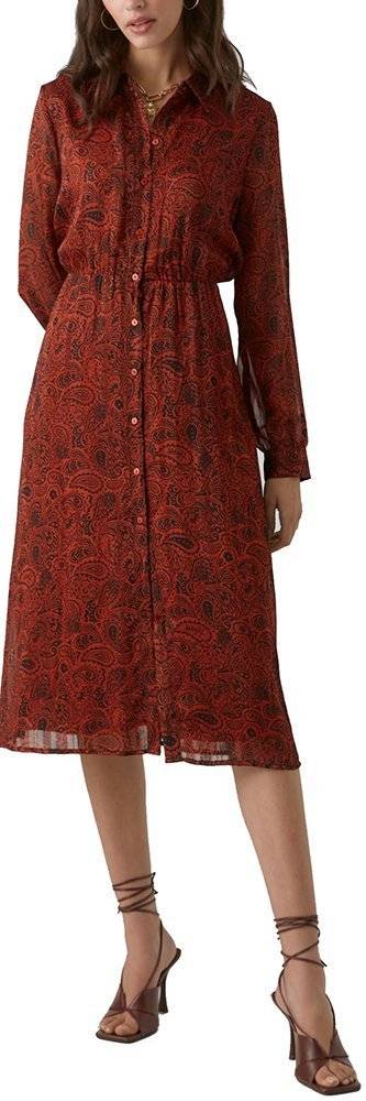VERO MODA ΦΟΡΕΜΑ VERO MODA VMEVI 10297316 ΣΚΟΥΡΟ ΚΟΚΚΙΝΟ