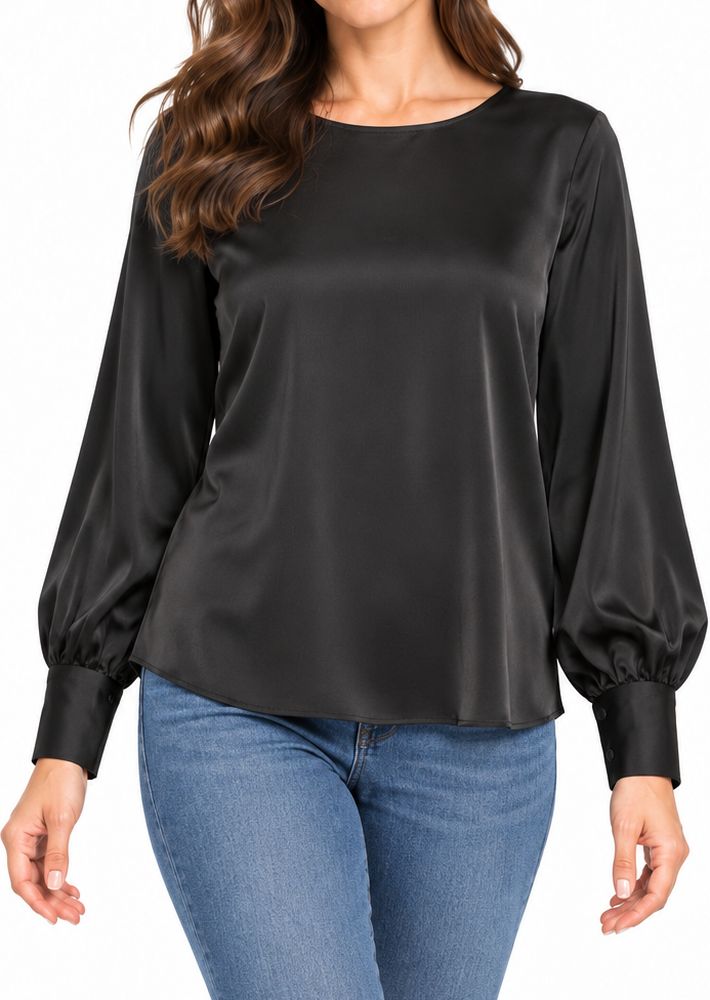VERO MODA ΜΠΛΟΥΖΑ ΜΑΚΡΥΜΑΝΙΚΗ VERO MODA VMSUS 10295589 ΜΑΥΡΟ