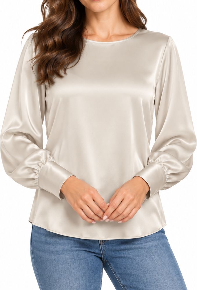 VERO MODA ΜΠΛΟΥΖΑ ΜΑΚΡΥΜΑΝΙΚΗ VERO MODA VMSUS 10295589 ΕΚΡΟΥ