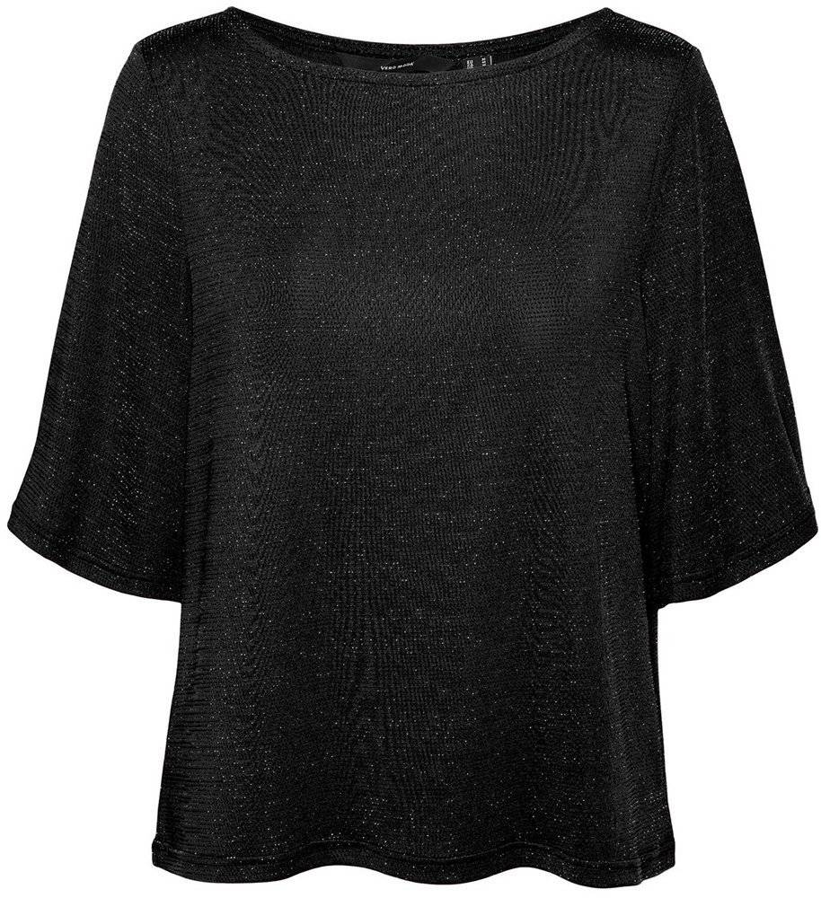 T-SHIRT VERO MODA VMKANVA 2/4 10296866 ΜΑΥΡΟ