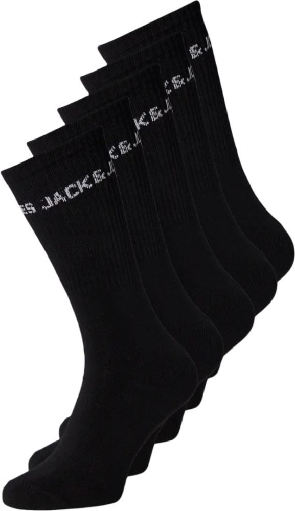 ΣΕΤ ΚΑΛΤΣΕΣ JACK - JONES JACBASIC LOGO TENNIS 12179475 ΜΑΥΡΟ 5ΤΜΧ (ONE SIZE) JACK - JONES