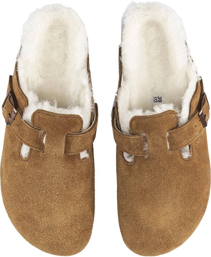 BIRKENSTOCK ΠΑΝΤΟΦΛΕΣ BIRKENSTOCK BOSTON VL SHEARLING NARROW 1001141 ΚΑΦΕ