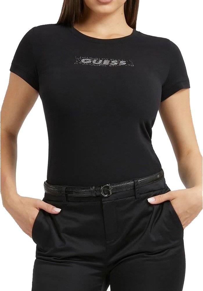 T-SHIRT GUESS MINI BOX W3YI20I3Z14 ΜΑΥΡΟ