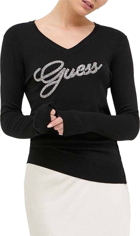 ΠΟΥΛΟΒΕΡ GUESS LAURE LOGO W3YR21Z2NQ2 ΜΑΥΡΟ