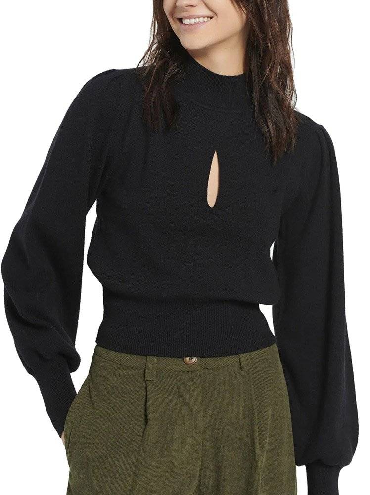 FUNKY BUDDHA TOP FUNKY BUDDHA ΠΛΕΚΤΟ FBL008-109-09 ΜΑΥΡΟ