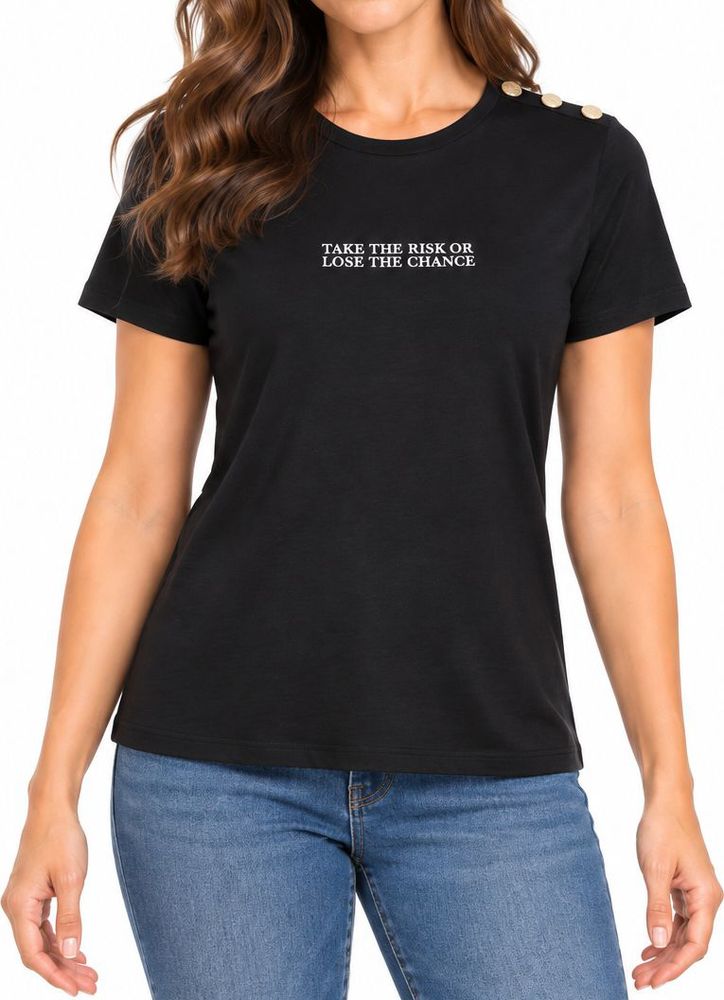 VERO MODA T-SHIRT VERO MODA VMGITA 10303940 ΜΑΥΡΟ