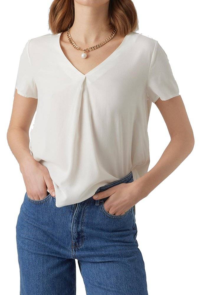 TOP VERO MODA VMBRIT 10285552 ΛΕΥΚΟ