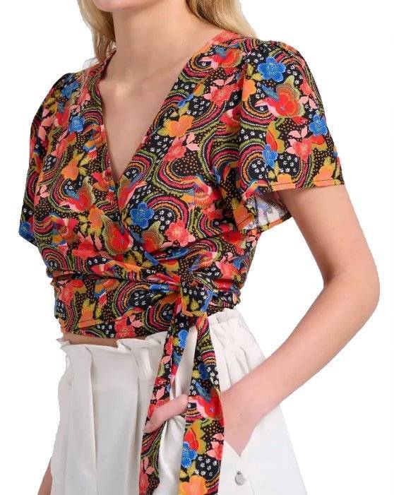 FUNKY BUDDHA TOP FUNKY BUDDHA BOHO LOOK FBL009-109-17 ΠΟΛΥΧΡΩΜΟ