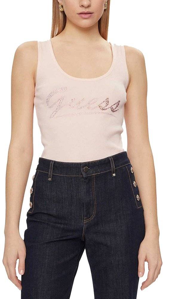 GUESS TOP GUESS LOGO TANK W4GP16K1814 ΑΝΟΙΧΤΟ ΡΟΖ