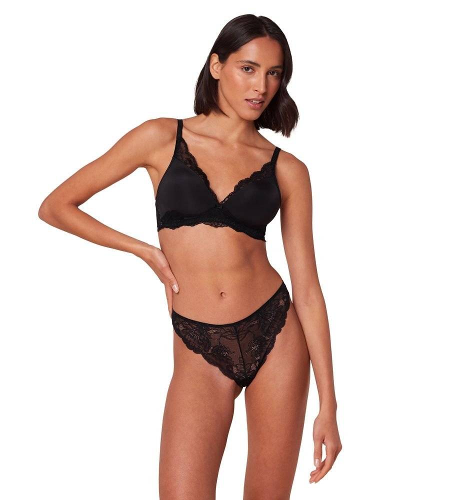 ΣΛΙΠΑΚΙ TRIUMPH AMOURETTE CHARM HIGHLEG BRAZILIAN ΜΑΥΡΟ
