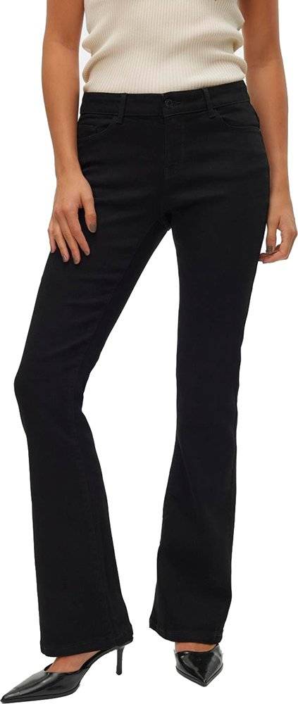VERO MODA JEANS VERO MODA VMELLY MR FLARED 10313109 ΜΑΥΡΟ