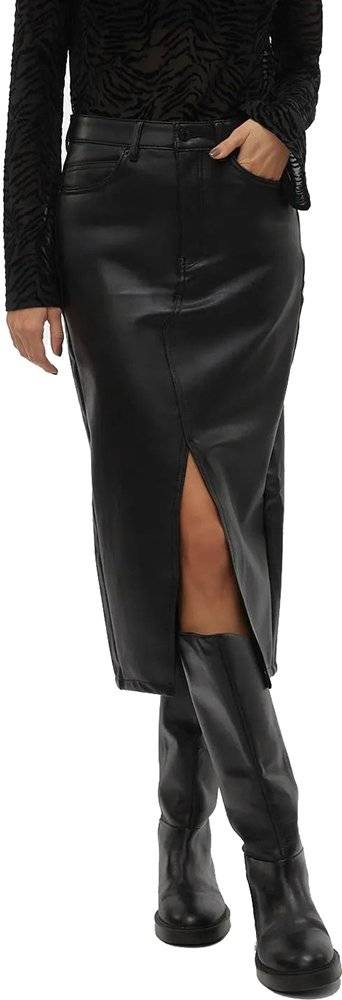 ΦΟΥΣΤΑ VERO MODA VMVERI HR CALF PL 10311707 ΜΑΥΡΟ