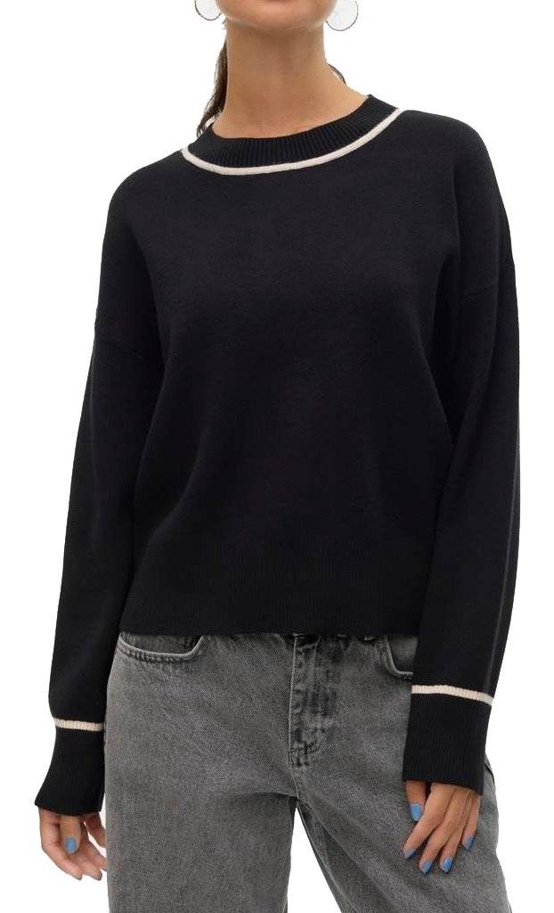 VERO MODA ΠΟΥΛΟΒΕΡ VERO MODA VMSABA 10318077 ΜΑΥΡΟ