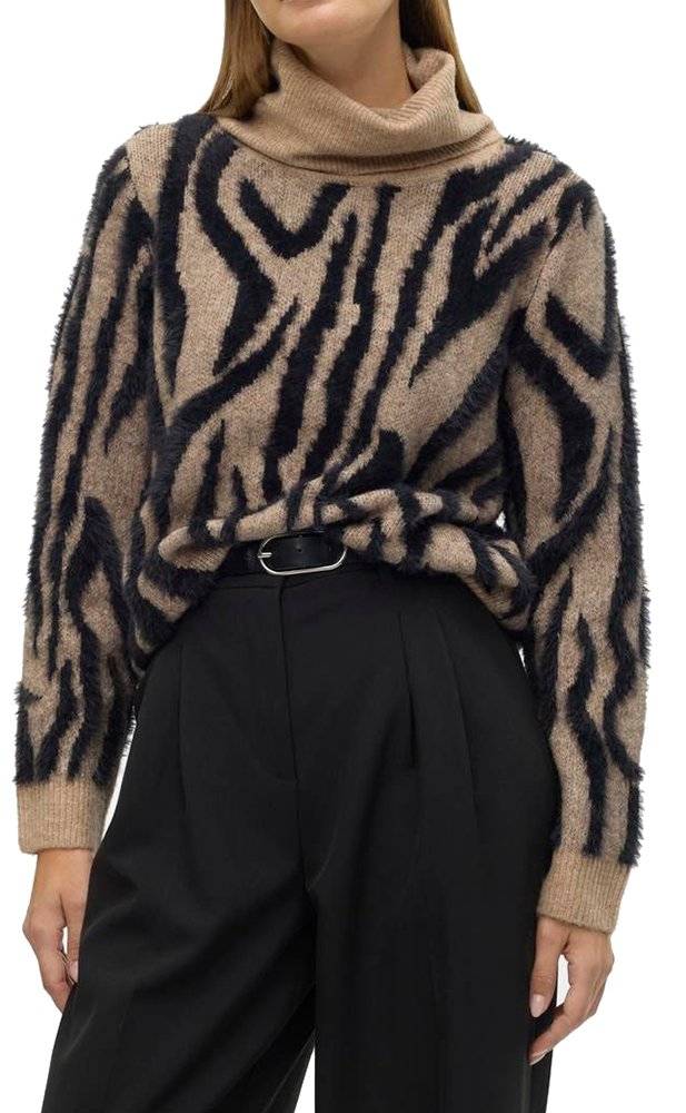 ΠΟΥΛΟΒΕΡ VERO MODA VMVALENTINA 10314685 ΚΑΦΕ/ΜΑΥΡΟ