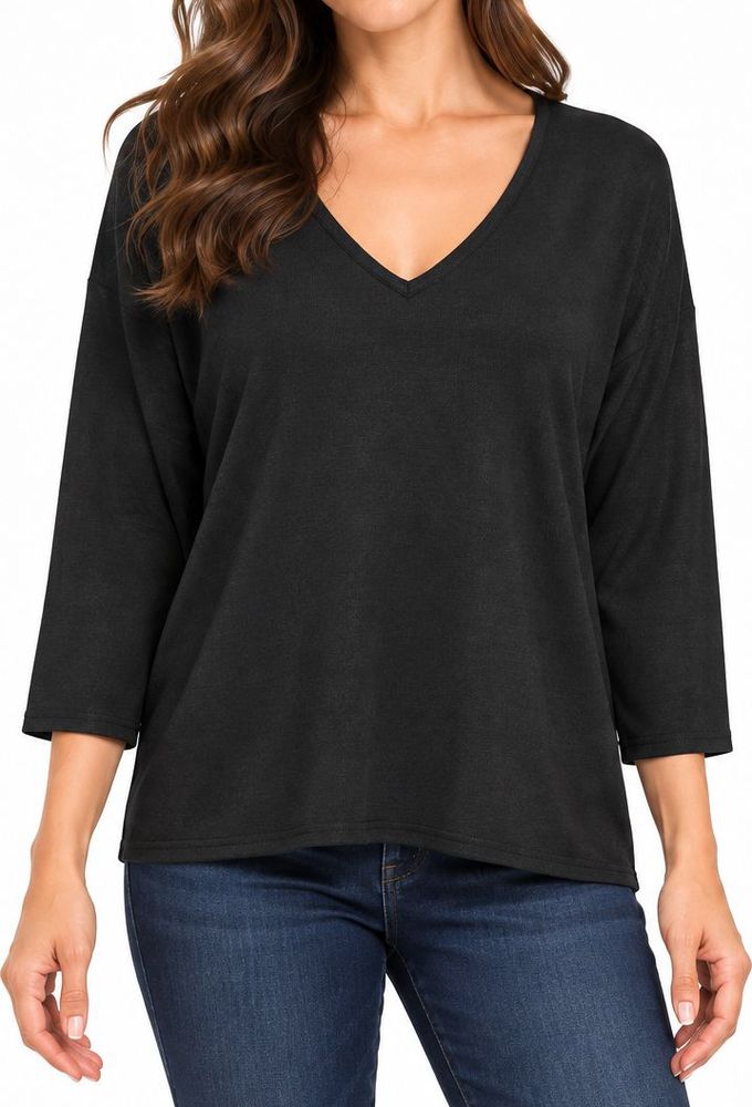 ΜΠΛΟΥΖΑ ΜΑΚΡΥΜΑΝΙΚΗ VERO MODA VMKANVA 3/4 GLITTER 10296890 ΜΑΥΡΟ
