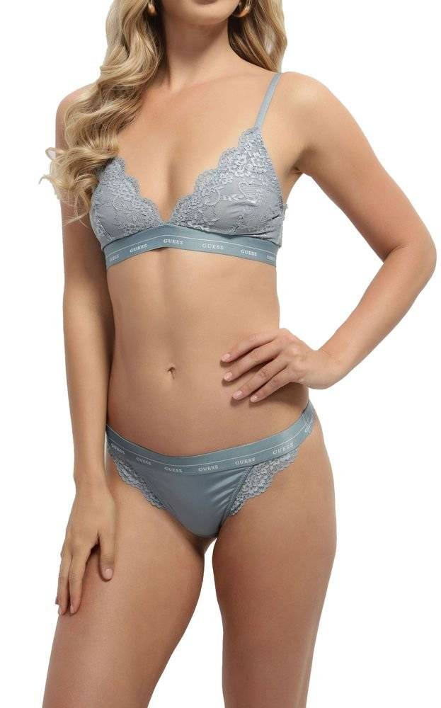 GUESS ΣΟΥΤΙΕΝ GUESS JANE TRIANGLE - FLOWERY LACE O4YC00PZ01C ΜΠΛΕ