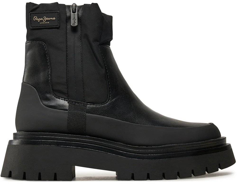 PEPE JEANS ΜΠΟΤΑΚΙ PEPE JEANS QUEEN CHELSEA TRACK PLS50528 ΜΑΥΡΟ