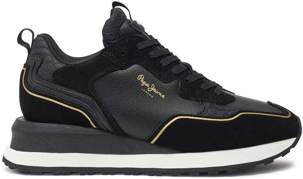 PEPE JEANS ΠΑΠΟΥΤΣΙ PEPE JEANS BLUR SUPRA FASHION PLS60012 ΜΑΥΡΟ