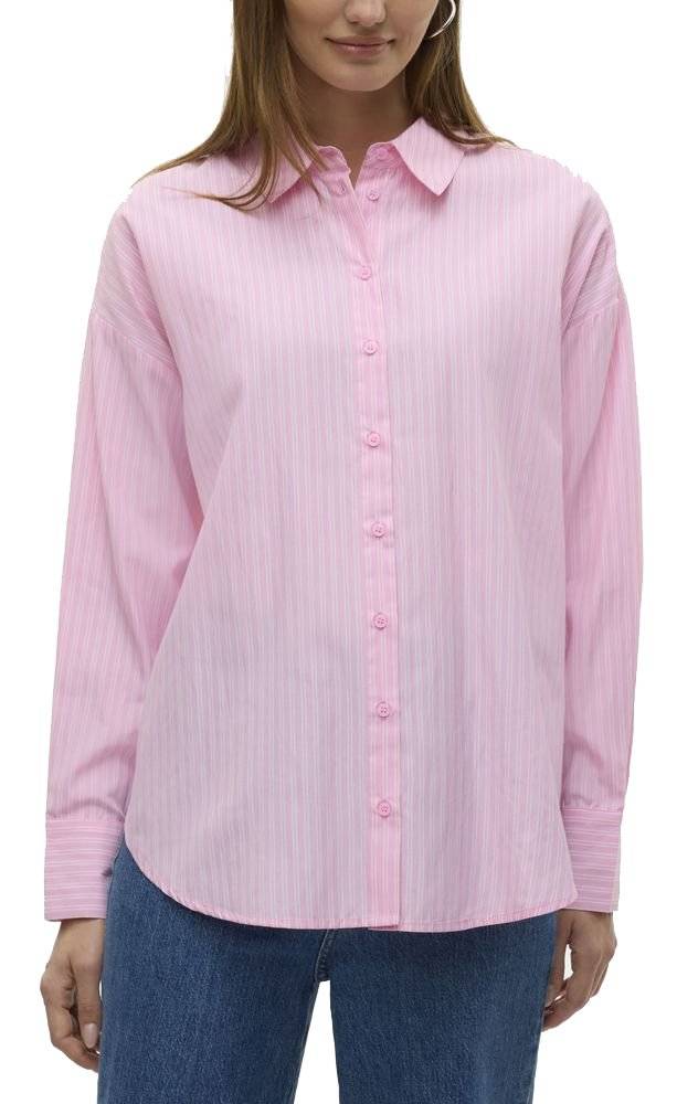 ΠΟΥΚΑΜΙΣΟ VERO MODA VMFANNI STRIPES 10314683 ΡΟΖ