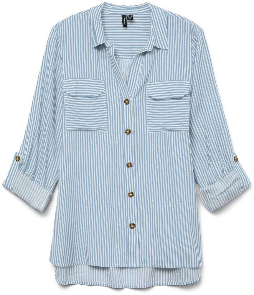 ΠΟΥΚΑΜΙΣΟ VERO MODA VMBUMPY STRIPES 10275283 ΓΑΛΑΖΙΟ