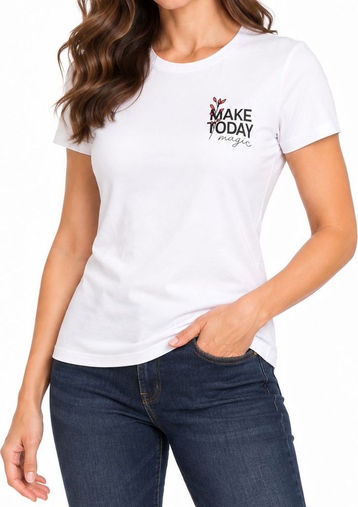 T-SHIRT VERO MODA VMVIVA MAKE TODAY MAGIC 10322077 ΛΕΥΚΟ
