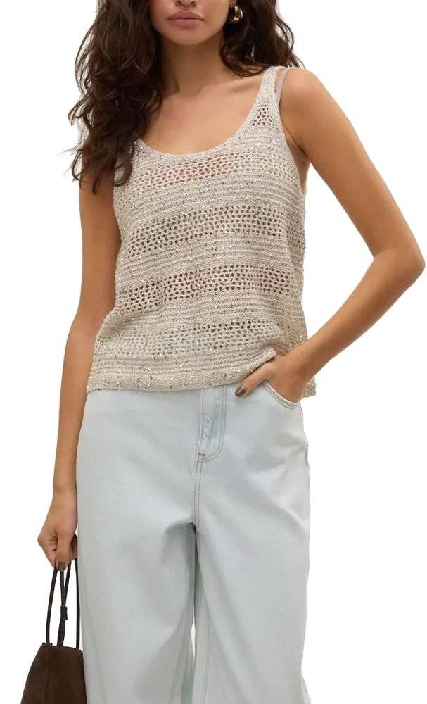 TOP VERO MODA VMLEILANI STRIPE 10327759 ΓΚΡΙ