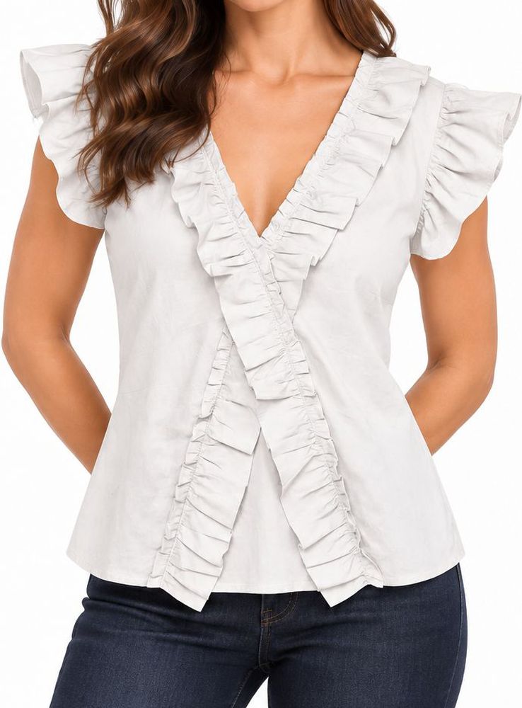 VERO MODA TOP VERO MODA VMROXANNE 10329134 ΛΕΥΚΟ