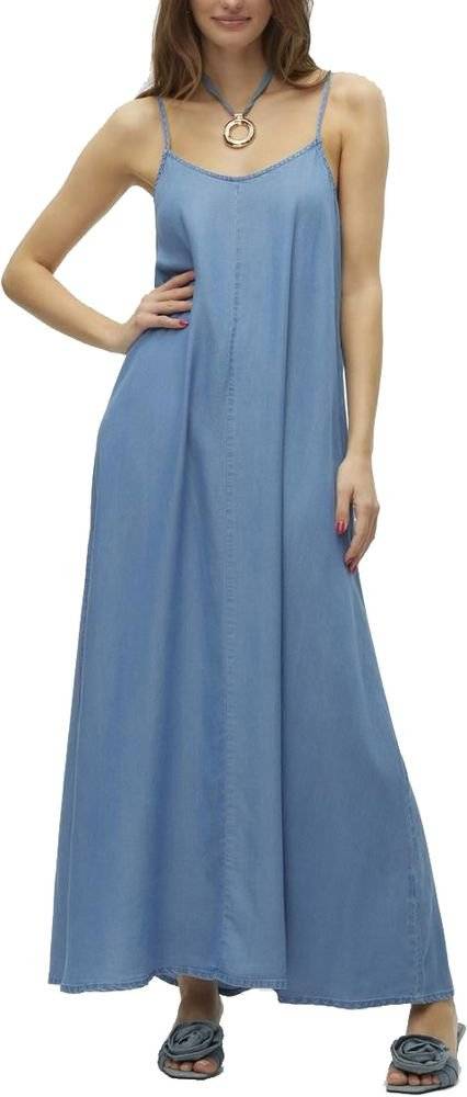 ΦΟΡΕΜΑ VERO MODA VMHARPER STRAP MAXI DENIM 10283677 ΜΠΛΕ