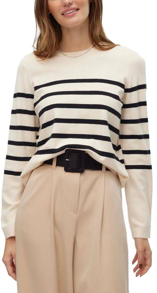 VERO MODA ΠΟΥΛΟΒΕΡ VERO MODA VMSABA PLAIN STRIPES 10309324 ΕΚΡΟΥ