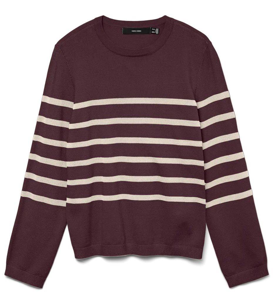 ΠΟΥΛΟΒΕΡ VERO MODA VMSABA PLAIN STRIPES 10309324 ΜΩΒ