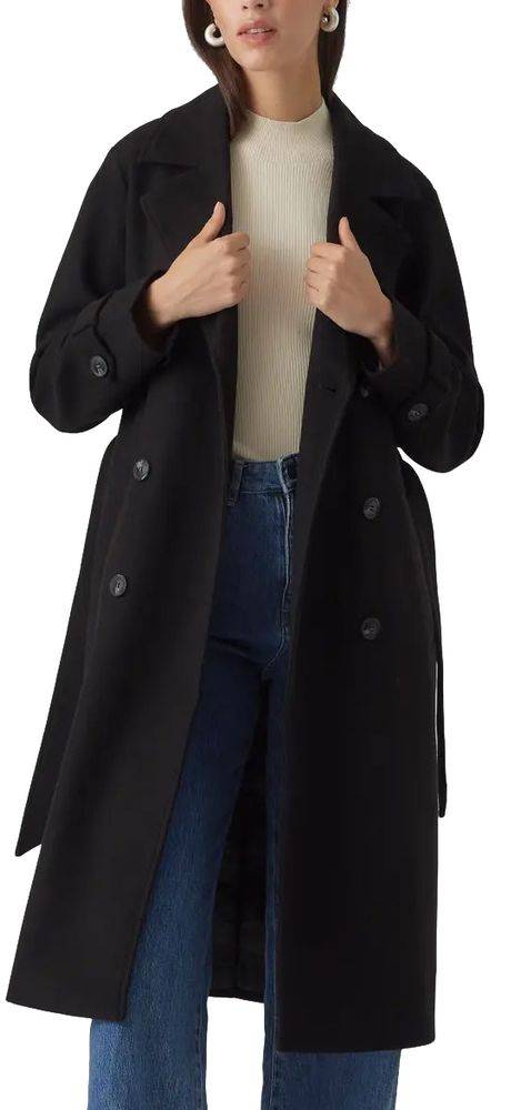 VERO MODA ΠΑΛΤΟ VERO MODA VMFORTUNEVEGA LONG 10289870 ΜΑΥΡΟ