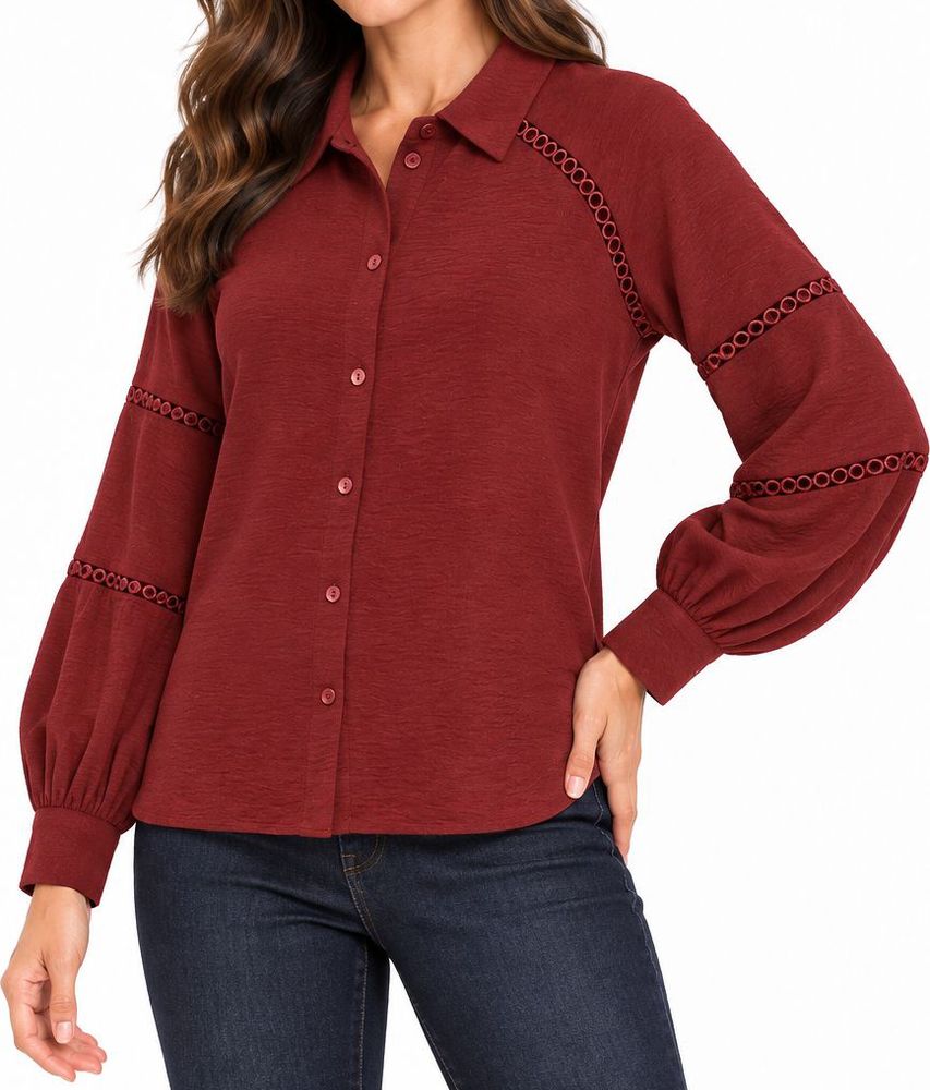 ΠΟΥΚΑΜΙΣΟ VERO MODA VMGUSLA 10335902 ΜΠΟΡΝΤΩ