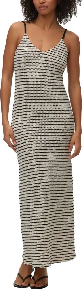 VERO MODA ΦΟΡΕΜΑ VERO MODA VMOHIA SINGLET ΡΙΓΕ 10341575 ΕΚΡΟΥ/ΜΑΥΡΟ